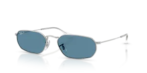 Rayban RB3947 003/S2 แว่นกันแดดเลนส์โพลาไรซ์สีน้ำเงิน กรอบเงิน ทั้งสองเพศ