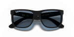 แว่นกันแดด Rayban Justin RB4165F-622/2V Rubber Black Blue Polarized Rayban Justin RB4165F-622/2V close-up ด้านหน้า