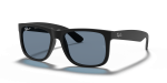 แว่นกันแดด Rayban Justin RB4165F-622/2V Rubber Black Blue Polarized Rayban Justin RB4165F-622/2V แว่นกันแดดกรอบไนลอนดำรับเบอร์เลนส์โพลาไรซ์น้ำเงิน ผู้ชาย
