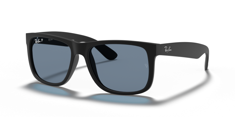 แว่นกันแดด Rayban Justin RB4165F-622/2V Rubber Black Blue Polarized Rayban Justin RB4165F-622/2V แว่นกันแดดกรอบไนลอนดำรับเบอร์เลนส์โพลาไรซ์น้ำเงิน ผู้ชาย