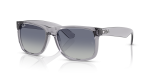 แว่นกันแดด Rayban Justin RB4165F-67924L Transparent Grey Dark Blue To Light Grey Gradient แว่นกันแดด Rayban RB4165F-67924L มุมเฉียง สีเทาโปร่งใส สำหรับผู้ชาย