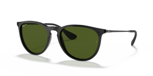 Rayban Erika RB4171F 601/2P แว่นกันแดดเลนส์โพลาไรซ์ G-15 สีเขียว กรอบดำ สำหรับผู้หญิง