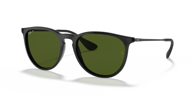 Rayban Erika RB4171F 601/2P แว่นกันแดดเลนส์โพลาไรซ์ G-15 สีเขียว กรอบดำ สำหรับผู้หญิง
