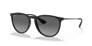 Rayban Erika RB4171F 622/T3 แว่นกันแดดผิวรับเบอร์ด้าน เลนส์โพลาไรซ์เทาไล่ระดับ สำหรับผู้หญิง