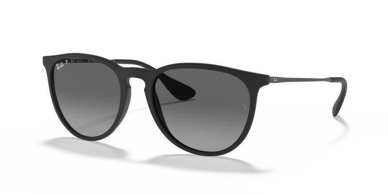 Rayban Erika RB4171F 622/T3 แว่นกันแดดผิวรับเบอร์ด้าน เลนส์โพลาไรซ์เทาไล่ระดับ สำหรับผู้หญิง