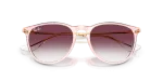 แว่นกันแดด Rayban Erika RB4171F-67428H Transparent Pink Clear To Dark Violet Gradient แว่นกันแดด Rayban RB4171F-67428H close-up ด้านหน้า