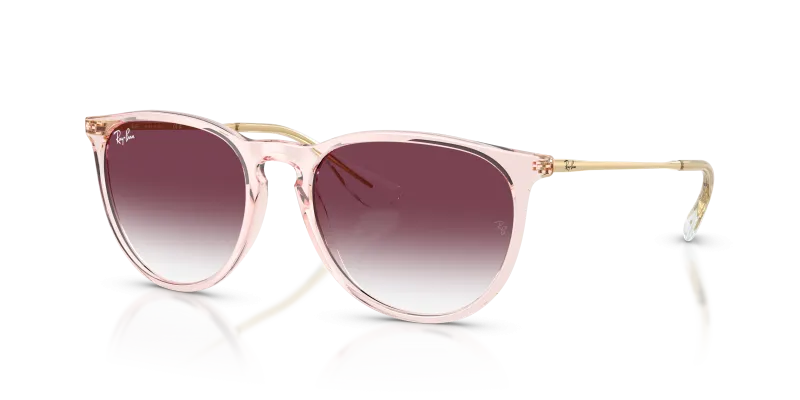 แว่นกันแดด Rayban Erika RB4171F-67428H Transparent Pink Clear To Dark Violet Gradient แว่นกันแดด Rayban RB4171F-67428H มุมเฉียง สีชมพูโปร่งใส สำหรับผู้หญิง