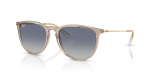 แว่นกันแดด Rayban Erika RB4171F-67444L Transparent Light Brown Dark Blue To Light Grey Gradient แว่นกันแดด Rayban RB4171F-67444L มุมเฉียง สีน้ำตาลอ่อนโปร่งใส สำหรับผู้หญิง
