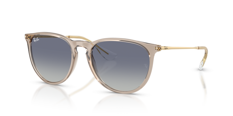 แว่นกันแดด Rayban Erika RB4171F-67444L Transparent Light Brown Dark Blue To Light Grey Gradient แว่นกันแดด Rayban RB4171F-67444L มุมเฉียง สีน้ำตาลอ่อนโปร่งใส สำหรับผู้หญิง