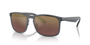 Rayban RB4264 876/6B แว่นกันแดดทรงสี่เหลี่ยมจัตุรัสสีเทาเลนส์โพลาไรซ์ปรอทม่วง สำหรับผู้ชาย