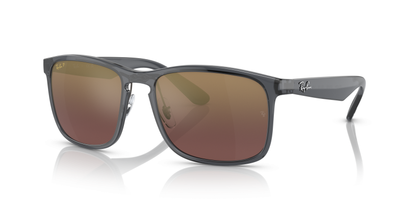 Rayban RB4264 876/6B แว่นกันแดดทรงสี่เหลี่ยมจัตุรัสสีเทาเลนส์โพลาไรซ์ปรอทม่วง สำหรับผู้ชาย
