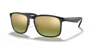 Rayban RB4264 876/6O แว่นกันแดดทรงสี่เหลี่ยมจัตุรัสสีเทาเลนส์โพลาไรซ์ปรอทเขียว สำหรับผู้ชาย