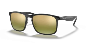 Rayban RB4264 876/6O แว่นกันแดดทรงสี่เหลี่ยมจัตุรัสสีเทาเลนส์โพลาไรซ์ปรอทเขียว สำหรับผู้ชาย