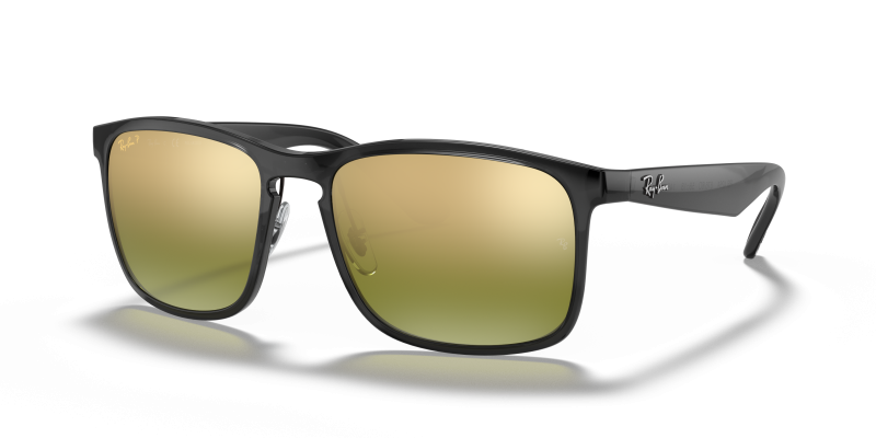 แว่นกันแดด Rayban RB4264-876/6O Grey Green Mirror Gold Polarized Rayban RB4264 876/6O แว่นกันแดดทรงสี่เหลี่ยมจัตุรัสสีเทาเลนส์โพลาไรซ์ปรอทเขียว สำหรับผู้ชาย