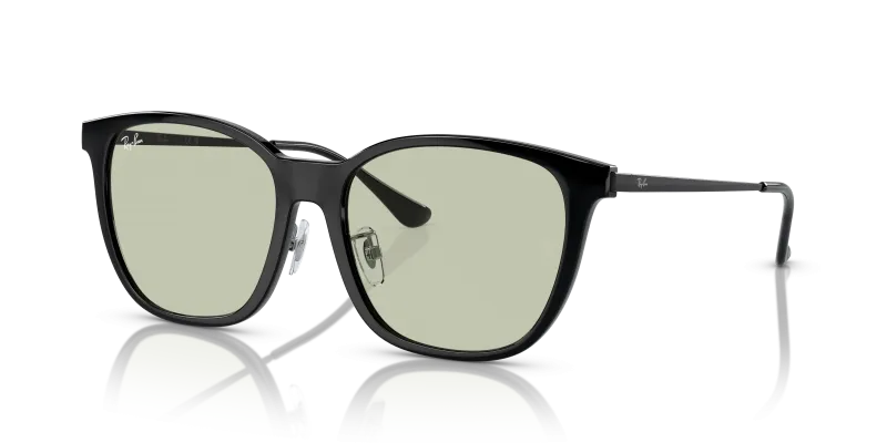 Rayban RB4333D 601/2 แว่นกันแดดทรงสี่เหลี่ยมจัตุรัสโอเวอร์ไซส์ เลนส์เขียวอ่อน ทั้งสองเพศ