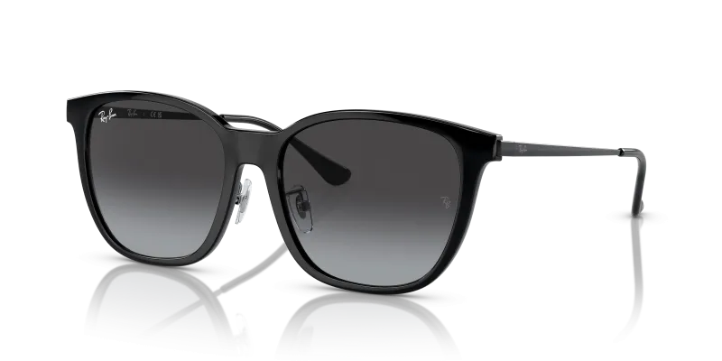 แว่นกันแดด Rayban RB4333D-601/8G Black Grey Gradient Rayban RB4333D 601/8G แว่นกันแดดทรงสี่เหลี่ยมจัตุรัสโอเวอร์ไซส์ เลนส์เทาไล่ระดับ ทั้งสองเพศ