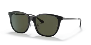 Rayban RB4333D 601/9A แว่นกันแดดเลนส์โพลาไรซ์ G-15 สีเขียว กรอบดำ ทั้งสองเพศ