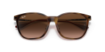 แว่นกันแดด Rayban RB4333D-710/13 Light Havana Brown Gradient Rayban RB4333D 710/13 close-up ด้านหน้า