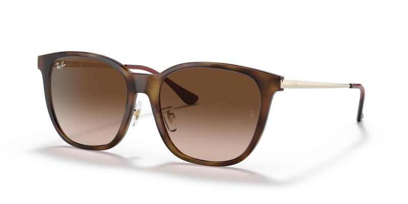 แว่นกันแดด Rayban RB4333D-710/13 Light Havana Brown Gradient Rayban RB4333D 710/13 แว่นกันแดดลายฮาวานาอ่อนขาทอง เลนส์น้ำตาลไล่ระดับ ทั้งสองเพศ