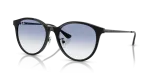 แว่นกันแดด Rayban RB4334D-601/19 Black Light Blue Gradient Rayban RB4334D 601/19 แว่นกันแดดทรงสี่เหลี่ยมจัตุรัสสีดำเลนส์ไล่ระดับสีฟ้า ทั้งชายและหญิง