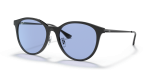 Rayban RB4334D 601/80 แว่นกันแดดทรงสี่เหลี่ยมจัตุรัสสีดำเลนส์น้ำเงินคลาสสิก ทั้งชายและหญิง