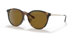 Rayban RB4334D 710/83 แว่นกันแดดทรงสี่เหลี่ยมจัตุรัสฮาวานาอ่อนเลนส์โพลาไรซ์น้ำตาล ทั้งชายและหญิง