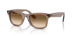 แว่นกันแดด Rayban Wayfarer Ease RB4340-682751 Transparent Light Brown Clear To Brown Gradient แว่นกันแดด Rayban RB4340-682751 มุมเฉียง สีน้ำตาลอ่อนโปร่งใส สำหรับทุกเพศ