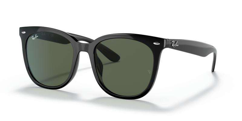Rayban RB4379D-601/71 601/71 แว่นกันแดดทรงสี่เหลี่ยม L สีดำเลนส์เขียวเข้ม ยูนิเซ็กซ์