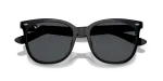 แว่นกันแดด Rayban RB4379D-601/87 Black Dark Grey Rayban RB4379D-601/87 601/87 close-up ด้านหน้า