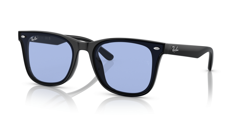 Rayban RB4391D 601/80 แว่นกันแดดสีดำเลนส์น้ำเงิน ยูนิเซ็กซ์