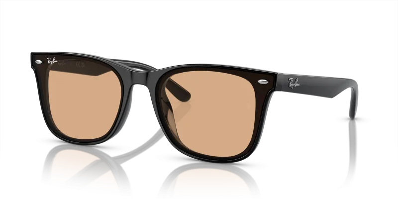 แว่นกันแดด Rayban RB4391D-601/93 Black Brown Rayban RB4391D-601/93 601/93 แว่นกันแดดทรงสี่เหลี่ยม XL เลนส์สีน้ำตาลอ่อน ยูนิเซ็กซ์