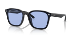 Rayban RB4392D 601/80 แว่นกันแดดสีดำเลนส์น้ำเงิน ทรงสี่เหลี่ยม XXL
