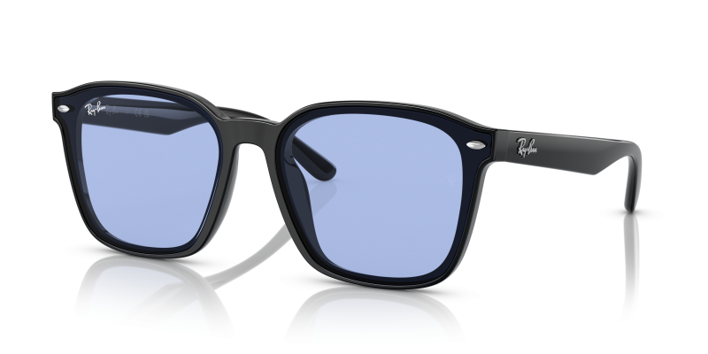 Rayban RB4392D 601/80 แว่นกันแดดสีดำเลนส์น้ำเงิน ทรงสี่เหลี่ยม XXL