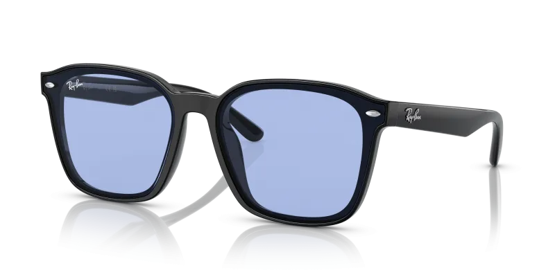 แว่นกันแดด Rayban RB4392D-601/80 Black Blue Rayban RB4392D 601/80 แว่นกันแดดสีดำเลนส์น้ำเงิน ทรงสี่เหลี่ยม XXL