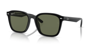 Rayban RB4392D 601/9A แว่นกันแดดโพลาไรซ์สีดำเลนส์เขียวเข้ม ทรงสี่เหลี่ยม XXL