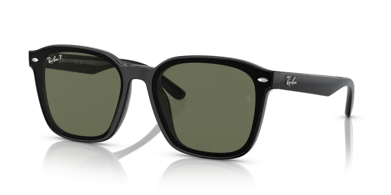 แว่นกันแดด Rayban RB4392D-601/9A Black Dark Green Polarized Rayban RB4392D 601/9A แว่นกันแดดโพลาไรซ์สีดำเลนส์เขียวเข้ม ทรงสี่เหลี่ยม XXL