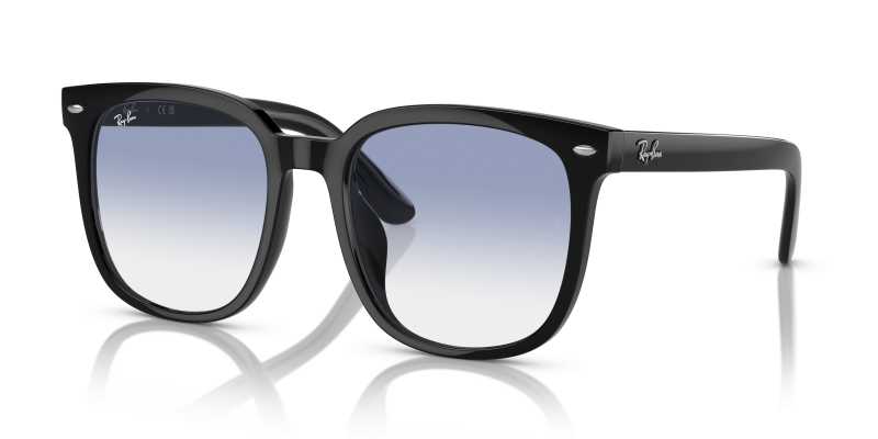 แว่นกันแดด Rayban RB4401D-601/19 Black Blue Gradient Rayban RB4401D 601/19 แว่นกันแดดสีดำเลนส์น้ำเงินไล่ระดับ ทรงสี่เหลี่ยม XXL