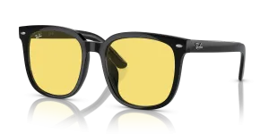 Rayban RB4401D 601/85 แว่นกันแดดสีดำเลนส์เหลือง ทรงสี่เหลี่ยม XXL