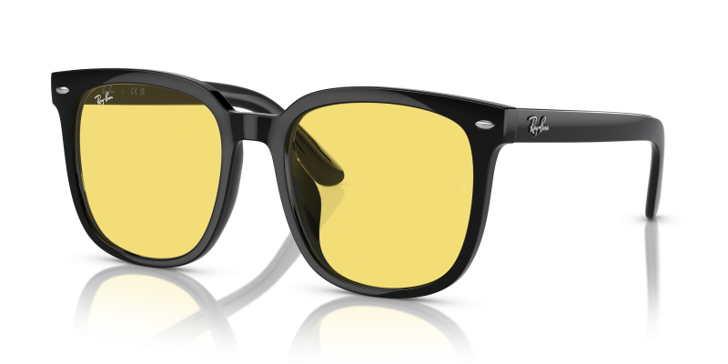 แว่นกันแดด Rayban RB4401D-601/85 Black Yellow Rayban RB4401D 601/85 แว่นกันแดดสีดำเลนส์เหลือง ทรงสี่เหลี่ยม XXL
