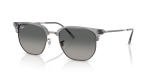 แว่นกันแดด Rayban New Clubmaster RB4416-679271 Transparent Grey On Gunmetal Dark To Light Grey Gradient แว่นกันแดด Rayban RB4416-679271 มุมเฉียง สีเทาโปร่งแสงบนสีกันเมทัล สำหรับทุกเพศ