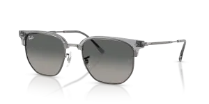 แว่นกันแดด Rayban RB4416-679271 มุมเฉียง สีเทาโปร่งแสงบนสีกันเมทัล สำหรับทุกเพศ