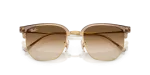 แว่นกันแดด Rayban New Clubmaster RB4416-691851 Transparent Brown On Arista Clear To Brown Gradient แว่นกันแดด Rayban RB4416-691851 close-up ด้านหน้า