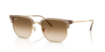 แว่นกันแดด Rayban RB4416-691851 มุมเฉียง สีน้ำตาลโปร่งใสบนสีอะริสต้า สำหรับทุกเพศ