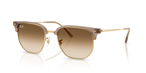 แว่นกันแดด Rayban RB4416-691851 มุมเฉียง สีน้ำตาลโปร่งใสบนสีอะริสต้า สำหรับทุกเพศ
