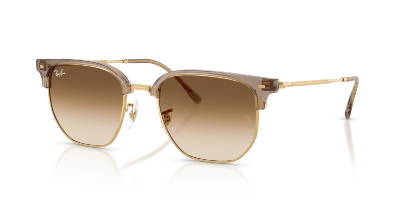 แว่นกันแดด Rayban RB4416-691851 มุมเฉียง สีน้ำตาลโปร่งใสบนสีอะริสต้า สำหรับทุกเพศ