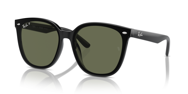 แว่นกันแดด Rayban RB4423D-601/9A Black Dark Green Polarized Rayban RB4423D 601/9A แว่นกันแดดโพลาไรซ์สีดำเลนส์เขียวเข้ม ทรงสี่เหลี่ยม XL