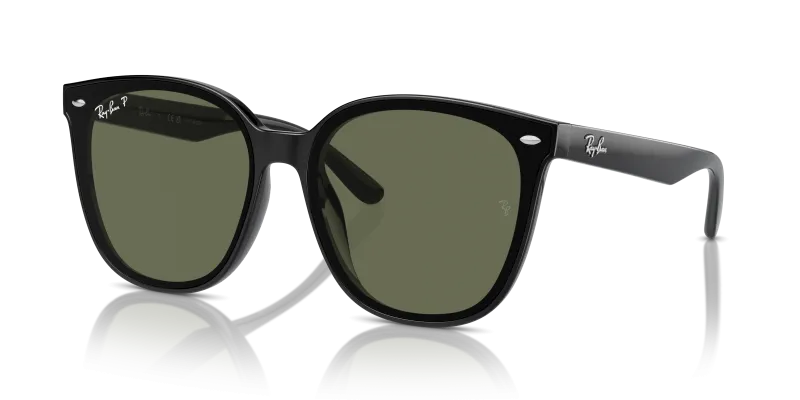 แว่นกันแดด Rayban RB4423D-601/9A Black Dark Green Polarized Rayban RB4423D 601/9A แว่นกันแดดโพลาไรซ์สีดำเลนส์เขียวเข้ม ทรงสี่เหลี่ยม XL