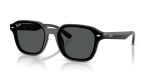 แว่นกันแดด Rayban RB4458D-601/87 Black Dark Grey Rayban RB4458D-601/87 601/87 แว่นกันแดดทรงสี่เหลี่ยม XL สีดำเลนส์เทาเข้ม ยูนิเซ็กซ์
