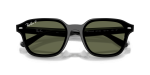 แว่นกันแดด Rayban RB4458D-601/9A Black Dark Green Polarized Rayban RB4458D-601/9A 601/9A close-up ด้านหน้า