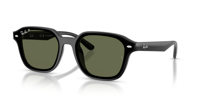 แว่นกันแดด Rayban RB4458D-601/9A Black Dark Green Polarized Rayban RB4458D-601/9A 601/9A แว่นกันแดดทรงสี่เหลี่ยม XL เลนส์โพลาไรซ์เขียวเข้ม ยูนิเซ็กซ์